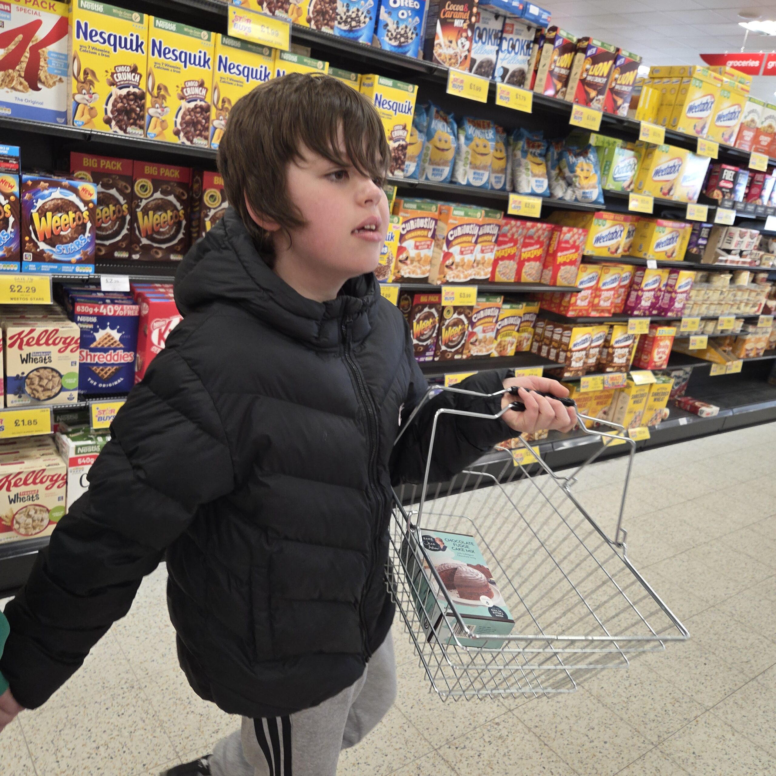Young person taking part in a shopping and budgeting life skills activity